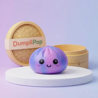 Dreamy Purple Tie Dye Dumpling Squishy — squishy dumpling toy