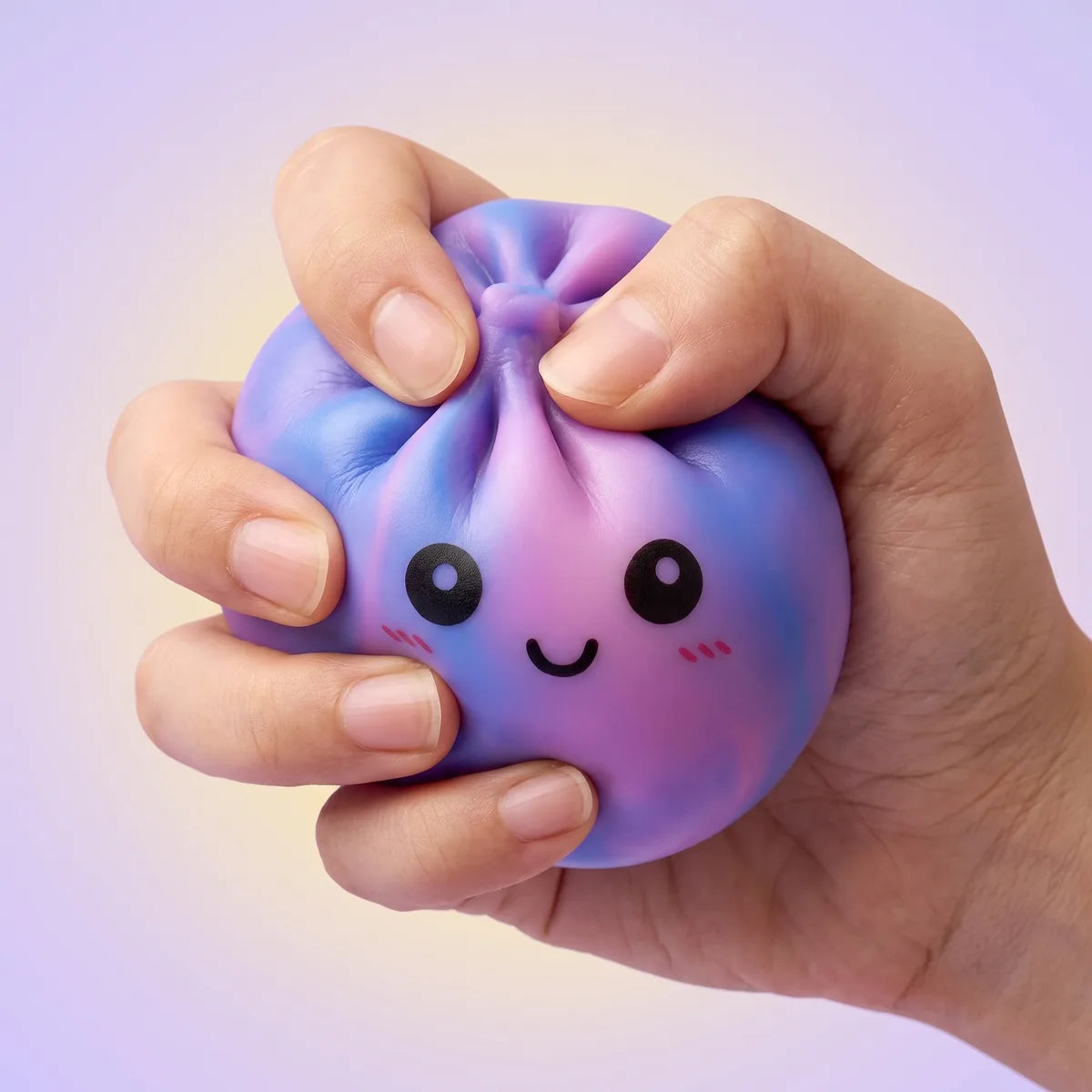Dreamy Purple Tie Dye Dumpling Squishy — squishy dumpling toy