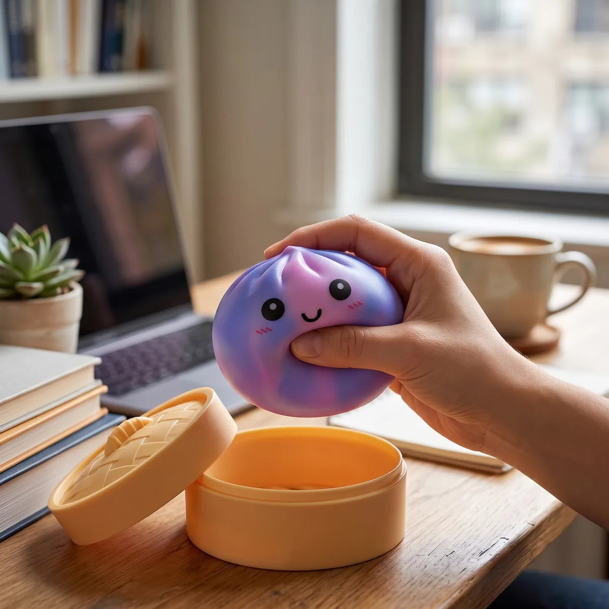 Dreamy Purple Tie Dye Dumpling Squishy — squishy dumpling toy