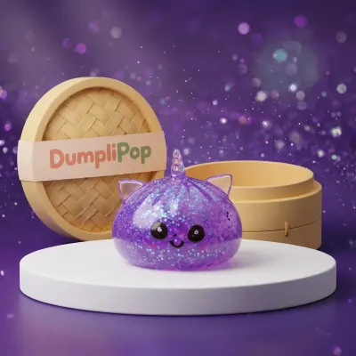 Mystic Purple Unicorn Glitter Dumpling Squishy — squishy dumpling toy