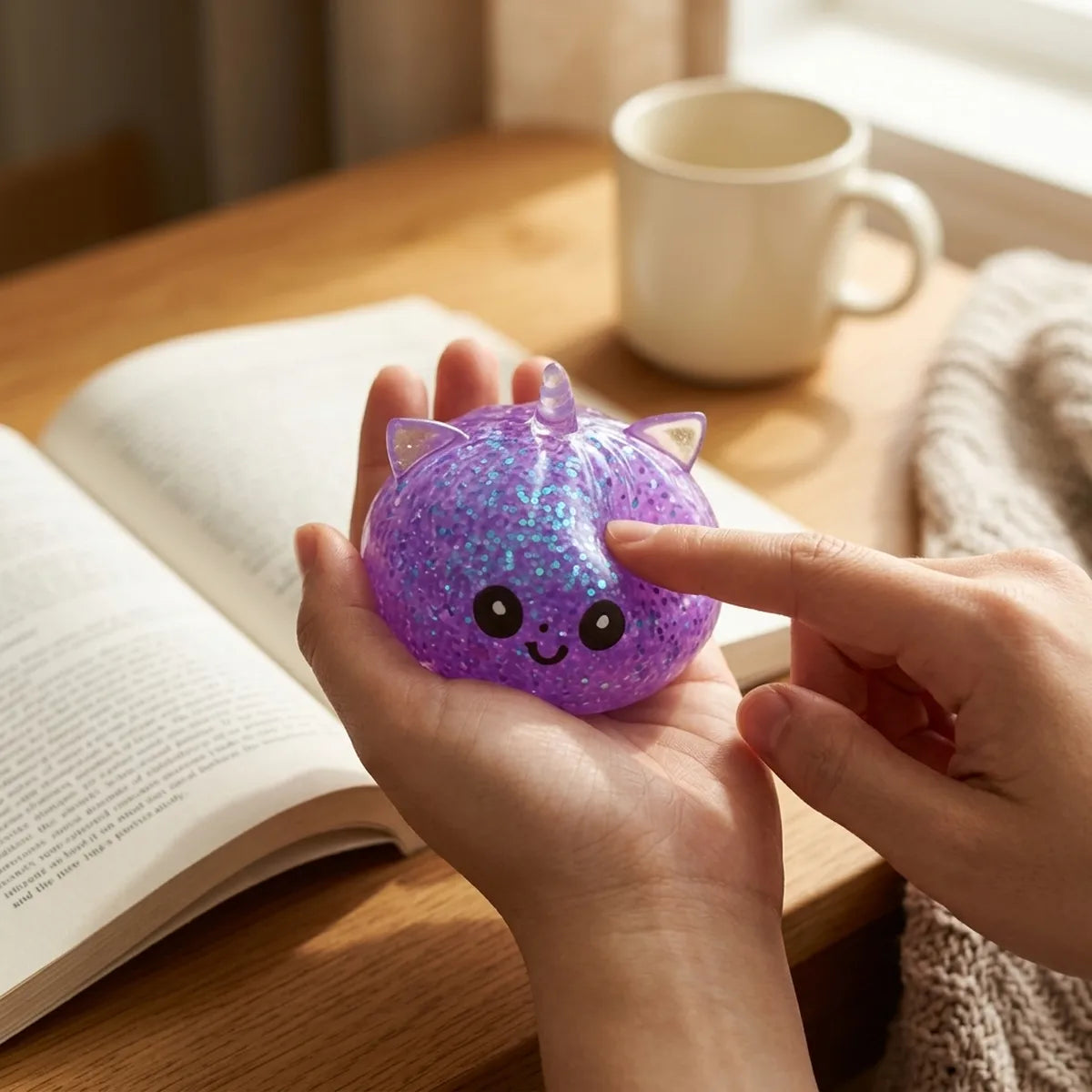 Mystic Purple Unicorn Glitter Dumpling Squishy — squishy dumpling toy