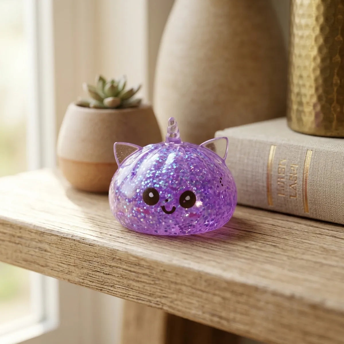 Mystic Purple Unicorn Glitter Dumpling Squishy — squishy dumpling toy