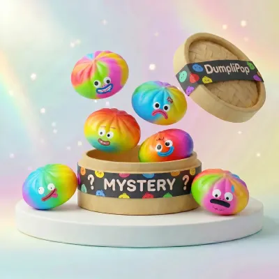Vibrant Rainbow Mystery Squishy Dumplings — squishy dumpling toy