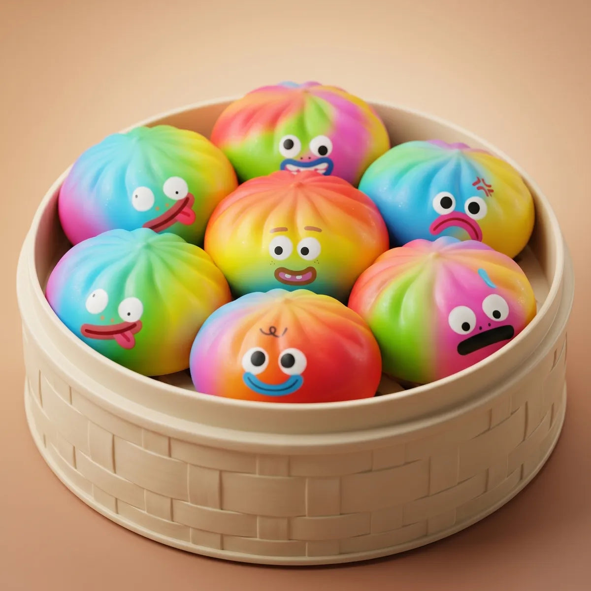 Vibrant Rainbow Mystery Squishy Dumplings — squishy dumpling toy
