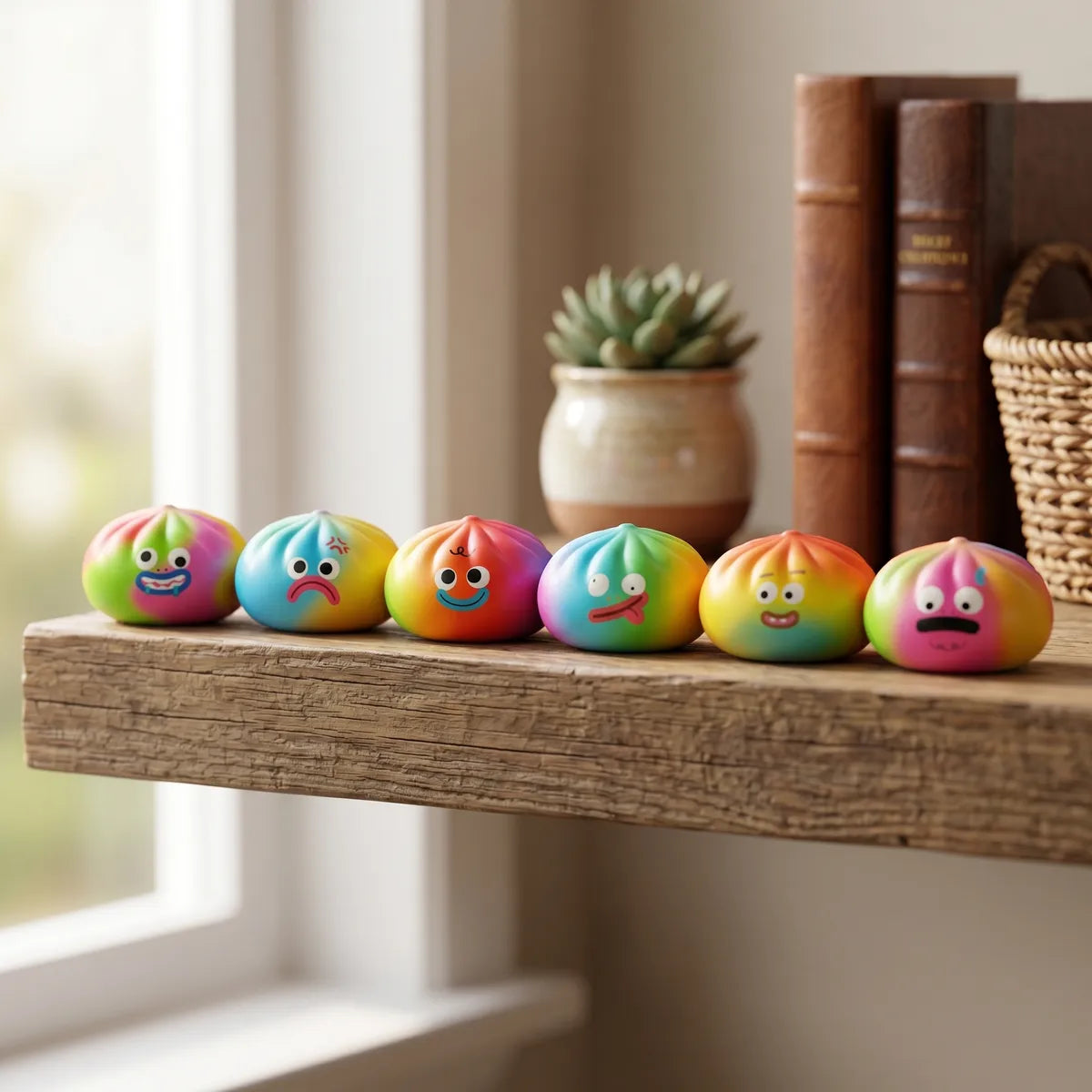 Vibrant Rainbow Mystery Squishy Dumplings — squishy dumpling toy