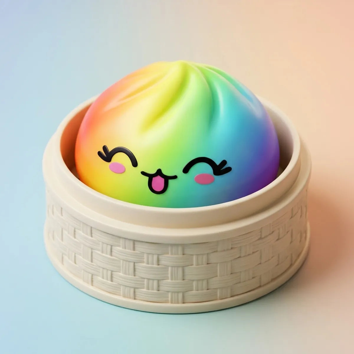 Colorful Rare Rainbow Dumpling Squishy — squishy dumpling toy