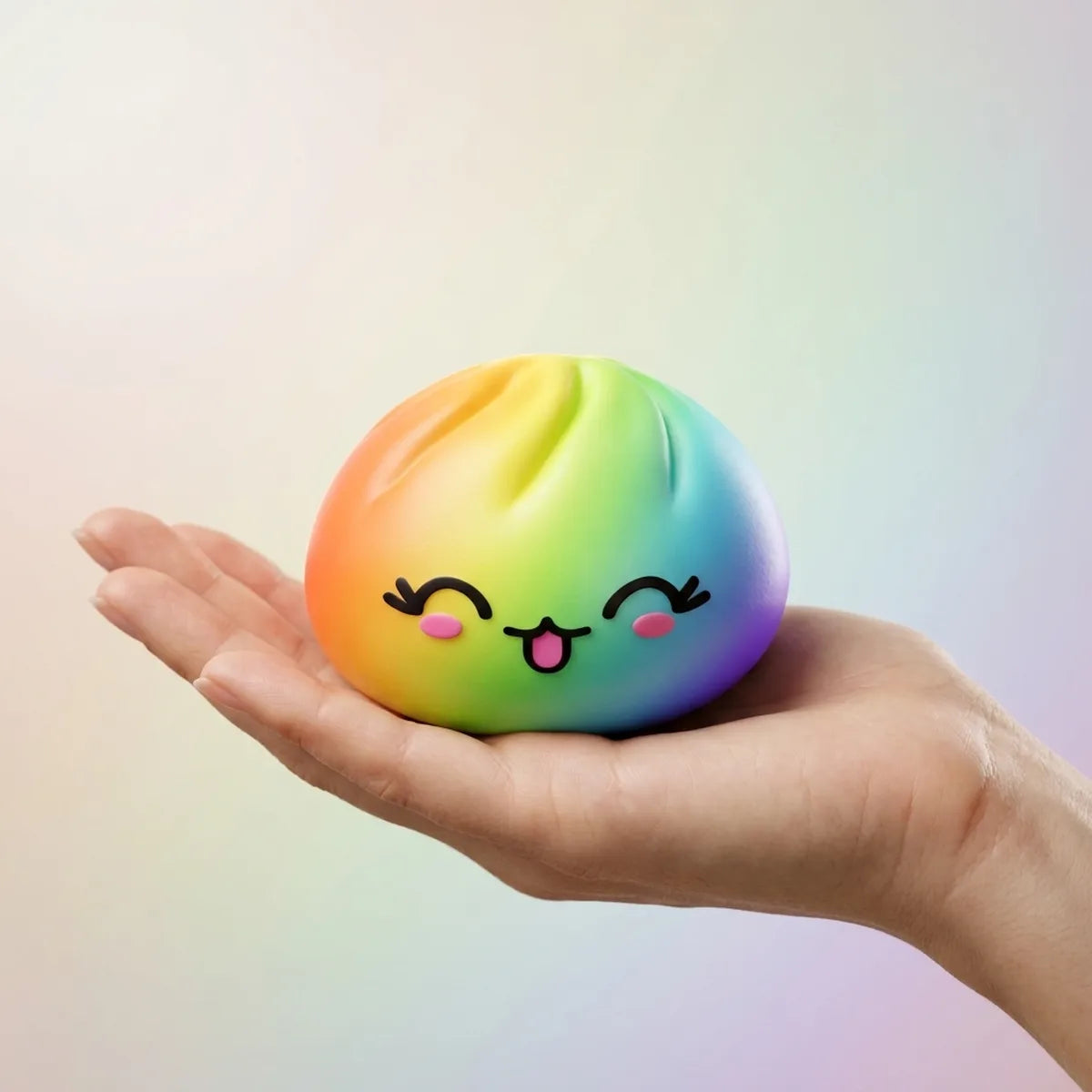 Colorful Rare Rainbow Dumpling Squishy — squishy dumpling toy
