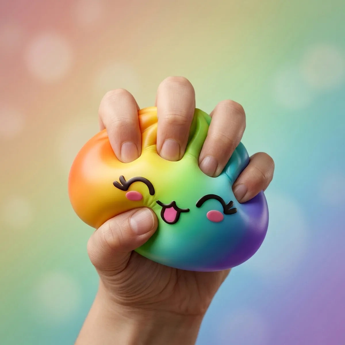 Colorful Rare Rainbow Dumpling Squishy — squishy dumpling toy