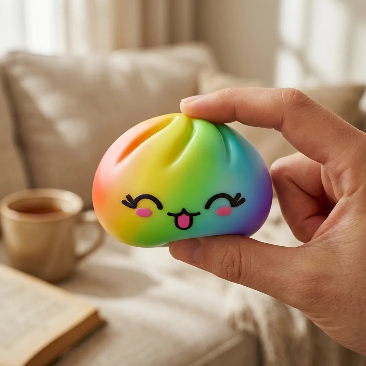Colorful Rare Rainbow Dumpling Squishy — squishy dumpling toy