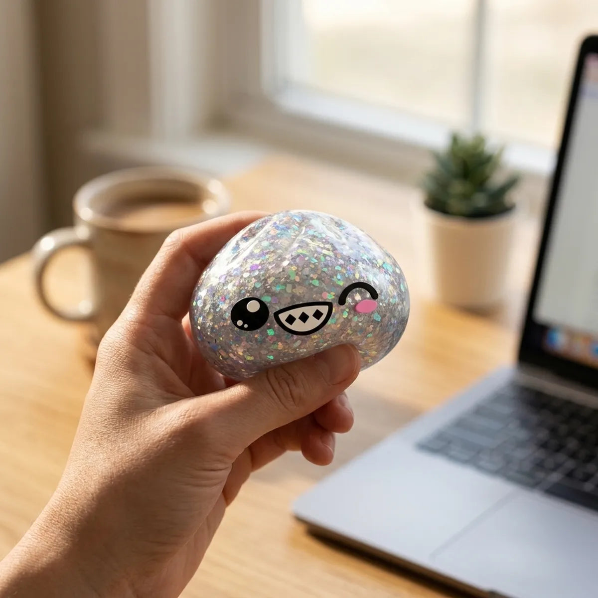 Shimmer Rare Silver Dumpling Squishy — squishy dumpling toy