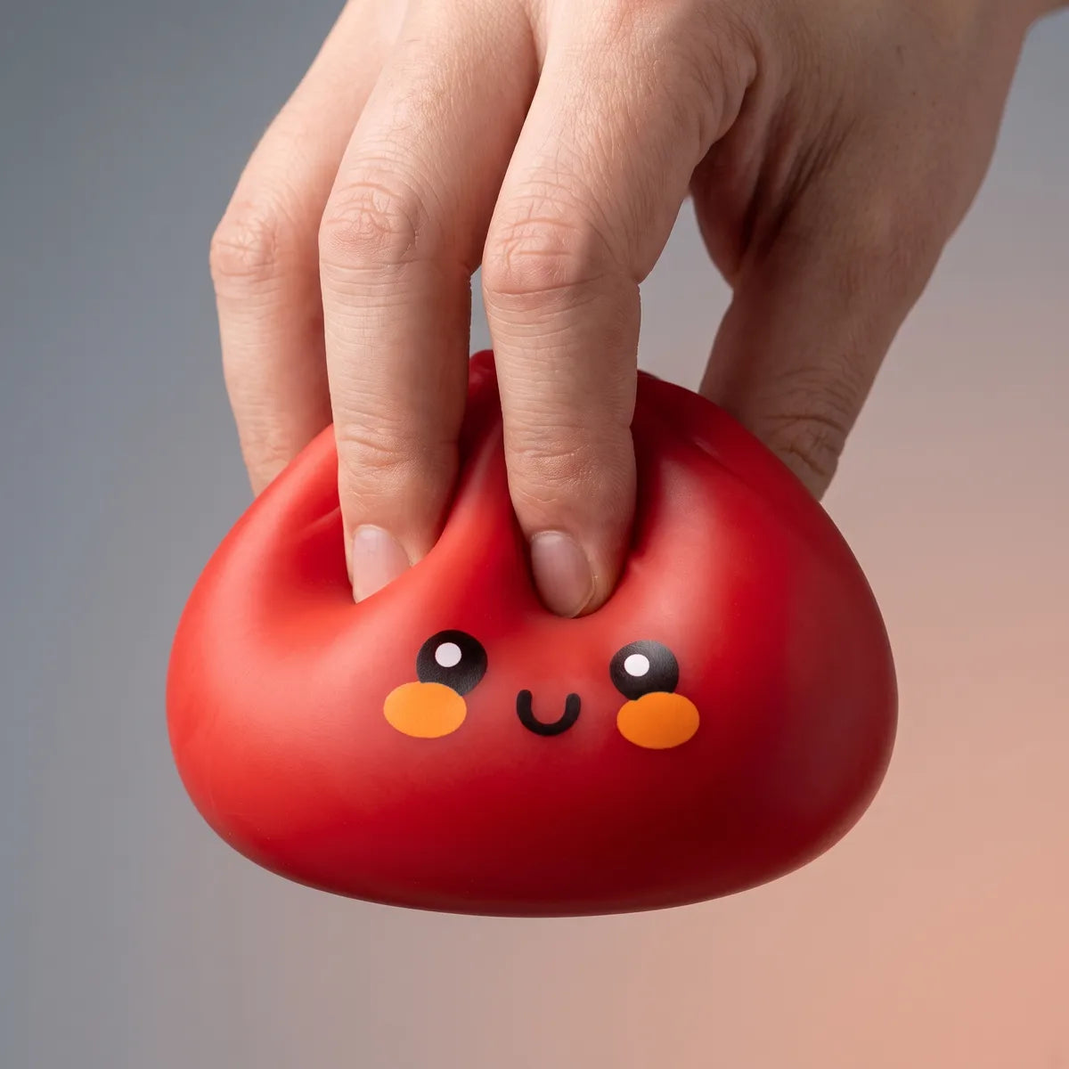 Fluffy Red Dumpling Squishy Bun — squishy dumpling toy