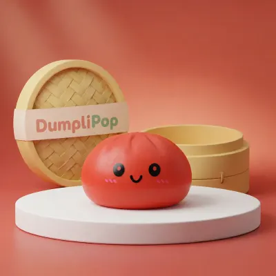 Cherry Red Dumpling Squishy — squishy dumpling toy