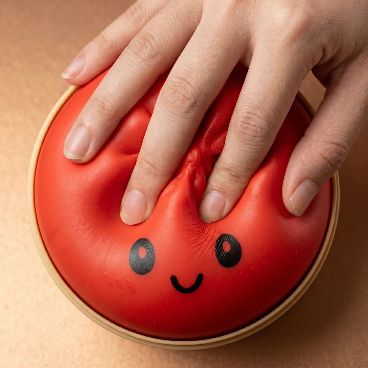 Cherry Red Dumpling Squishy — squishy dumpling toy