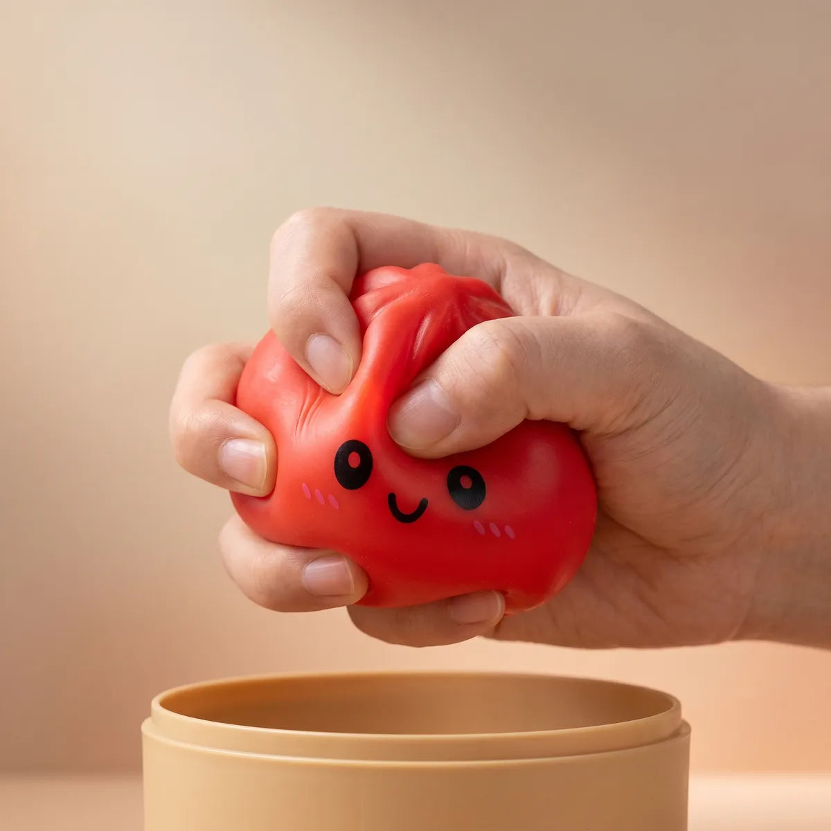 Cherry Red Dumpling Squishy — squishy dumpling toy