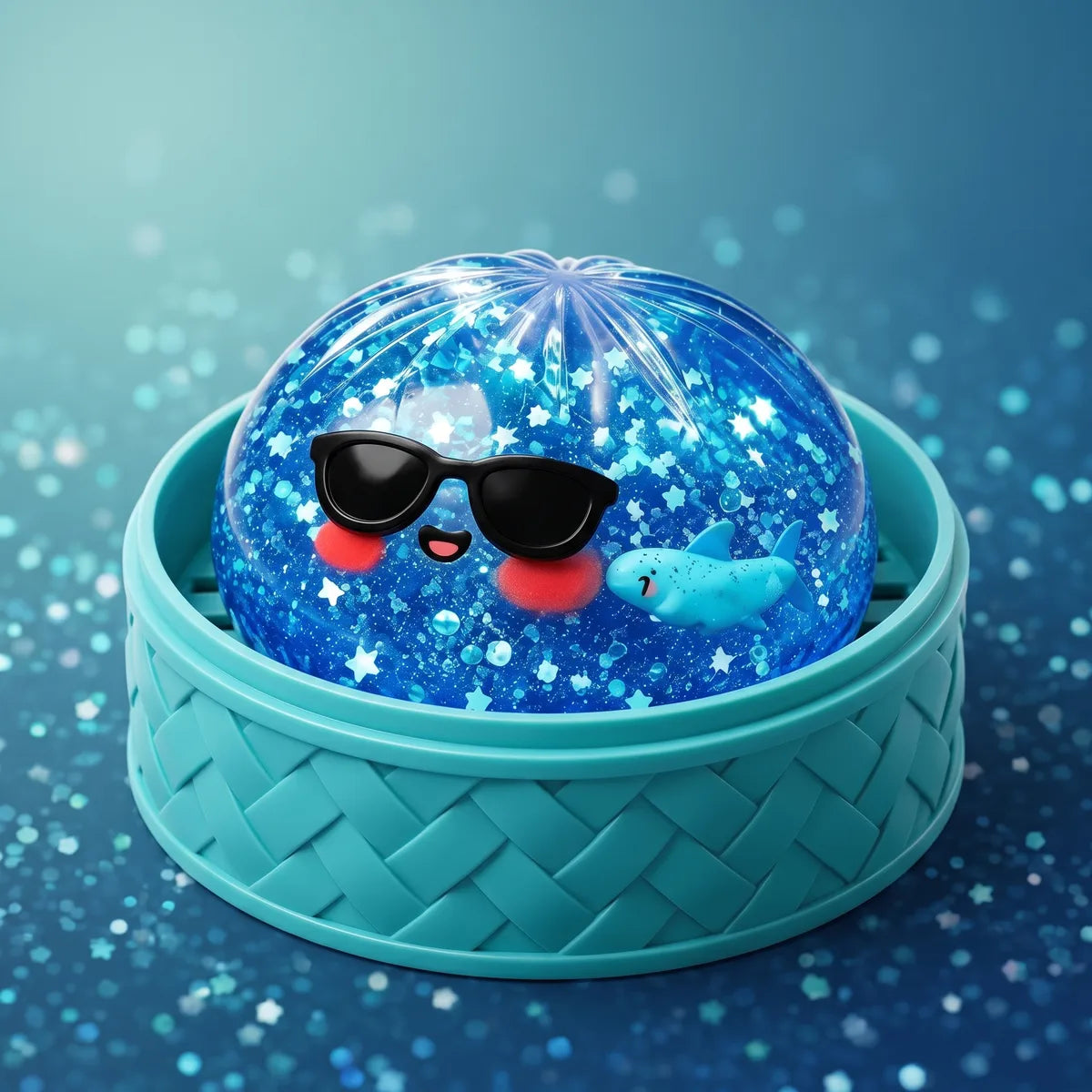 Cool Sparkle Sunglasses Dumpling Squishy — squishy dumpling toy