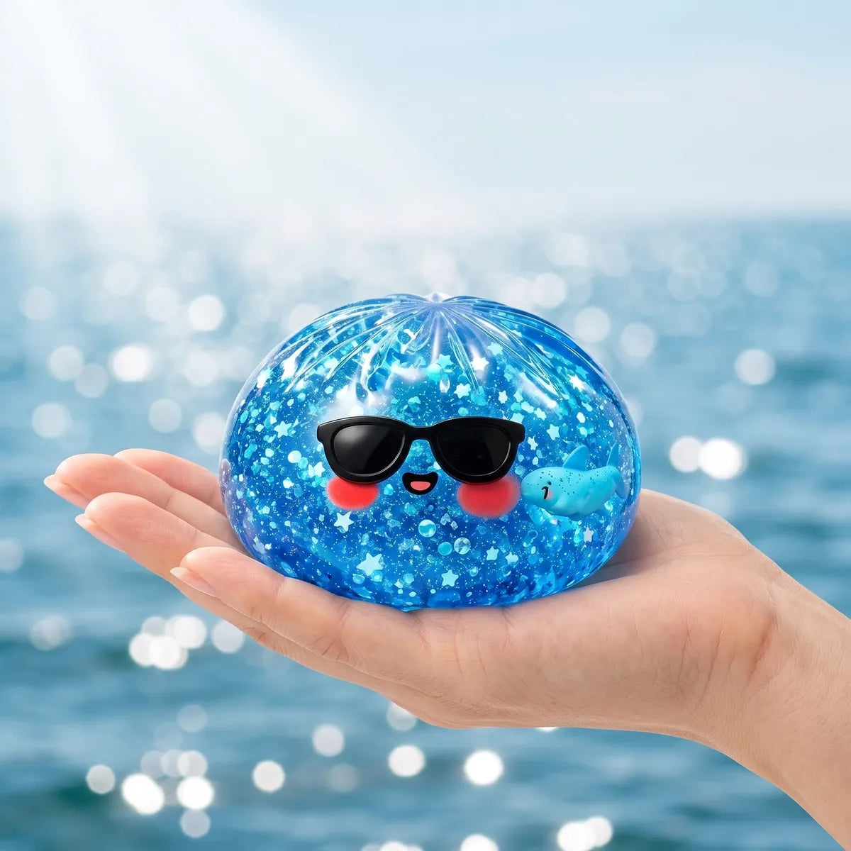 Cool Sparkle Sunglasses Dumpling Squishy — squishy dumpling toy