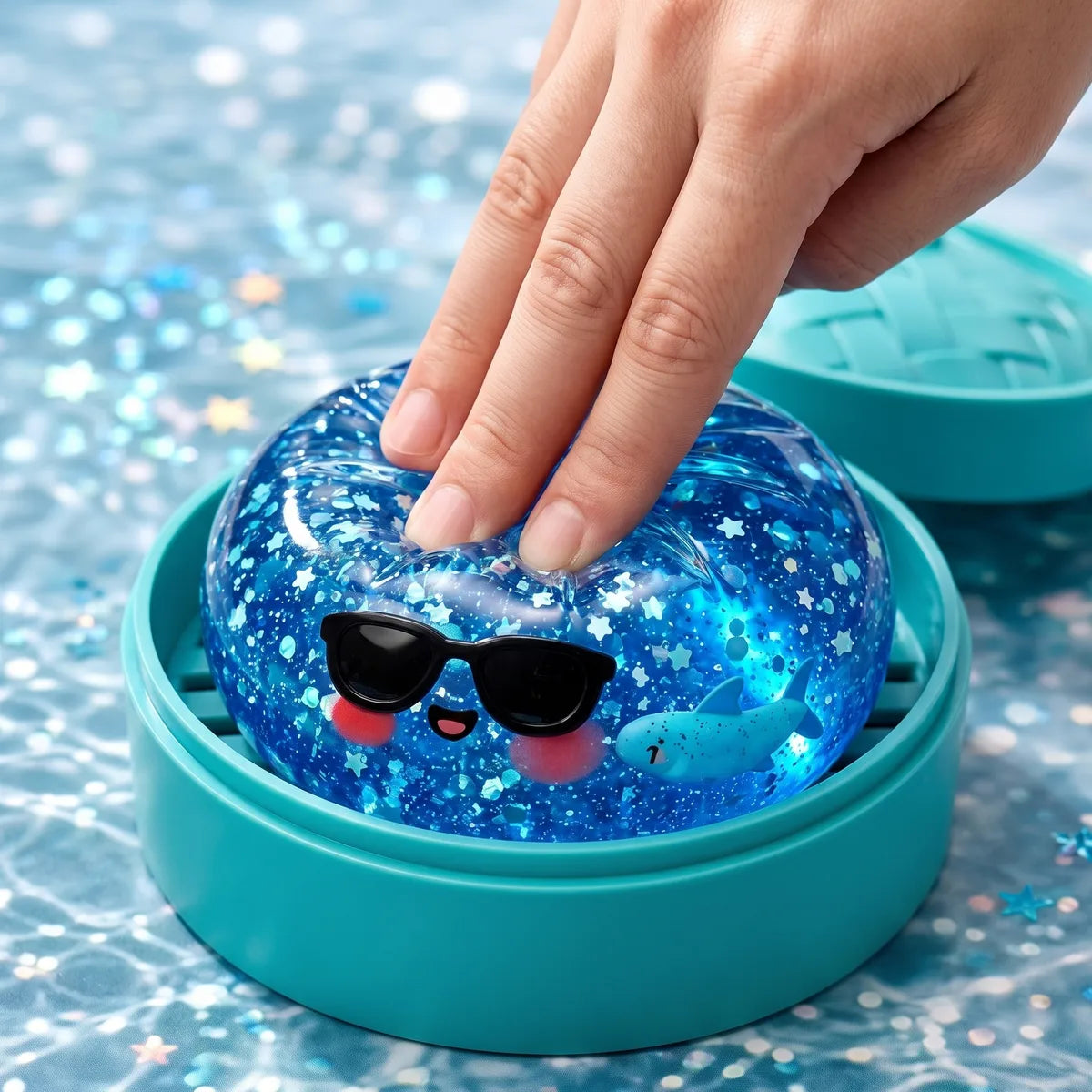 Cool Sparkle Sunglasses Dumpling Squishy — squishy dumpling toy