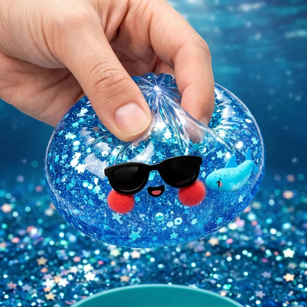 Cool Sparkle Sunglasses Dumpling Squishy — squishy dumpling toy