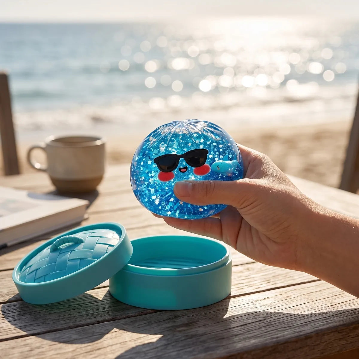 Cool Sparkle Sunglasses Dumpling Squishy — squishy dumpling toy