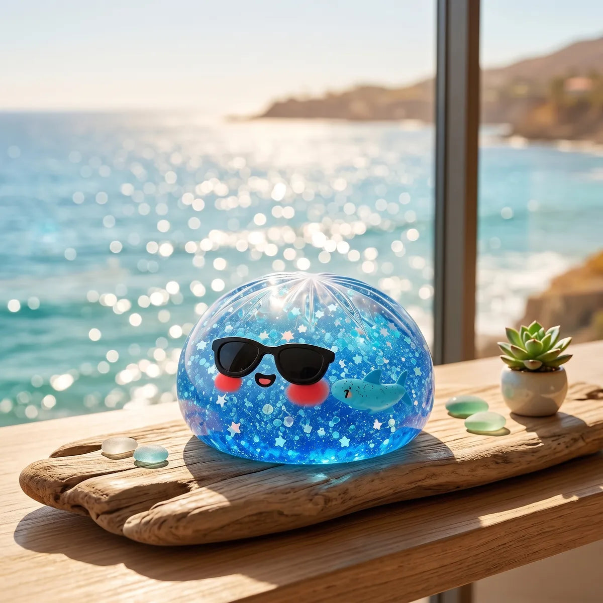 Cool Sparkle Sunglasses Dumpling Squishy — squishy dumpling toy
