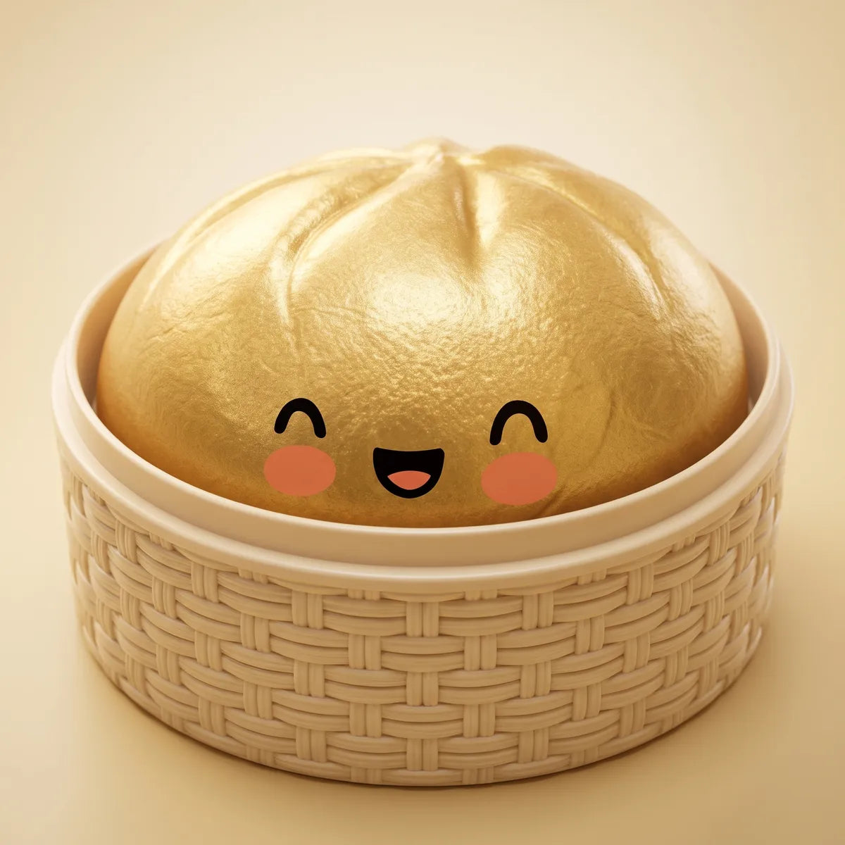 Lucky Golden Dumpling Squishy Bun — squishy dumpling toy