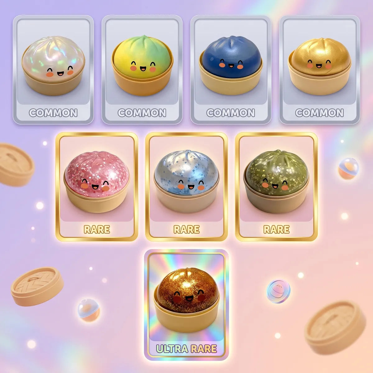 Fluffy Squishy Bun Mystery Dumpling — squishy dumpling toy