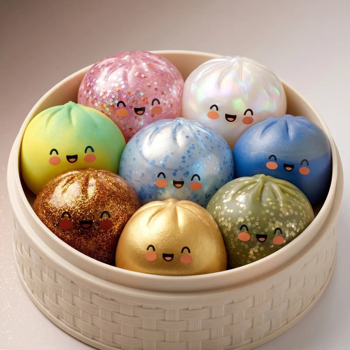 Fluffy Squishy Bun Mystery Dumpling — squishy dumpling toy
