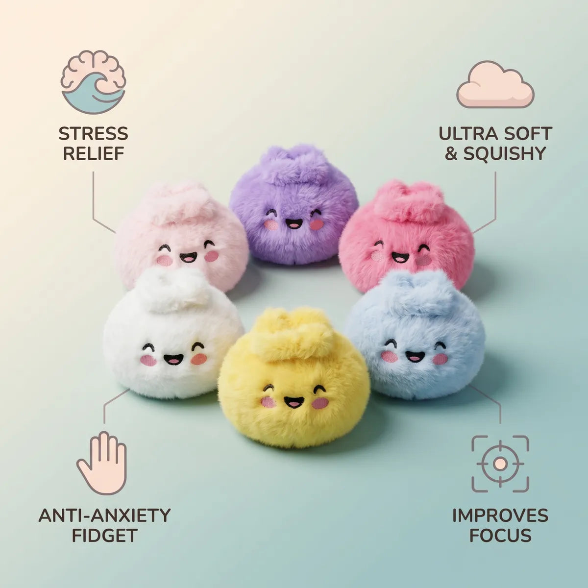 Cuddly Stuffed Animals Dumpling Squishy Mystery — squishy dumpling toy