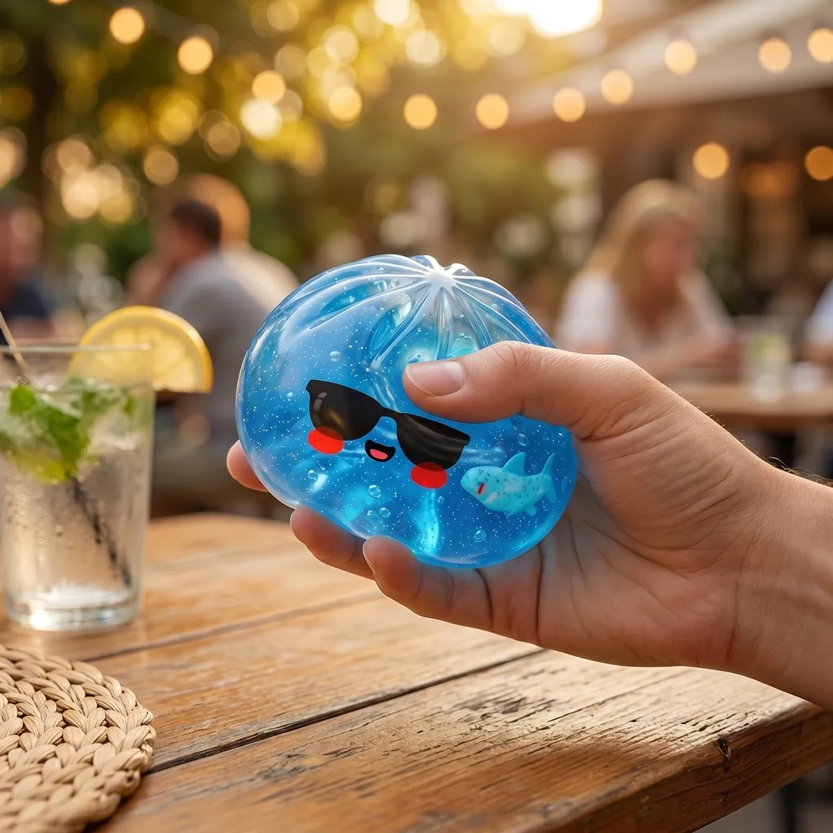 Chill Sunglasses Dumpling Squishy — squishy dumpling toy