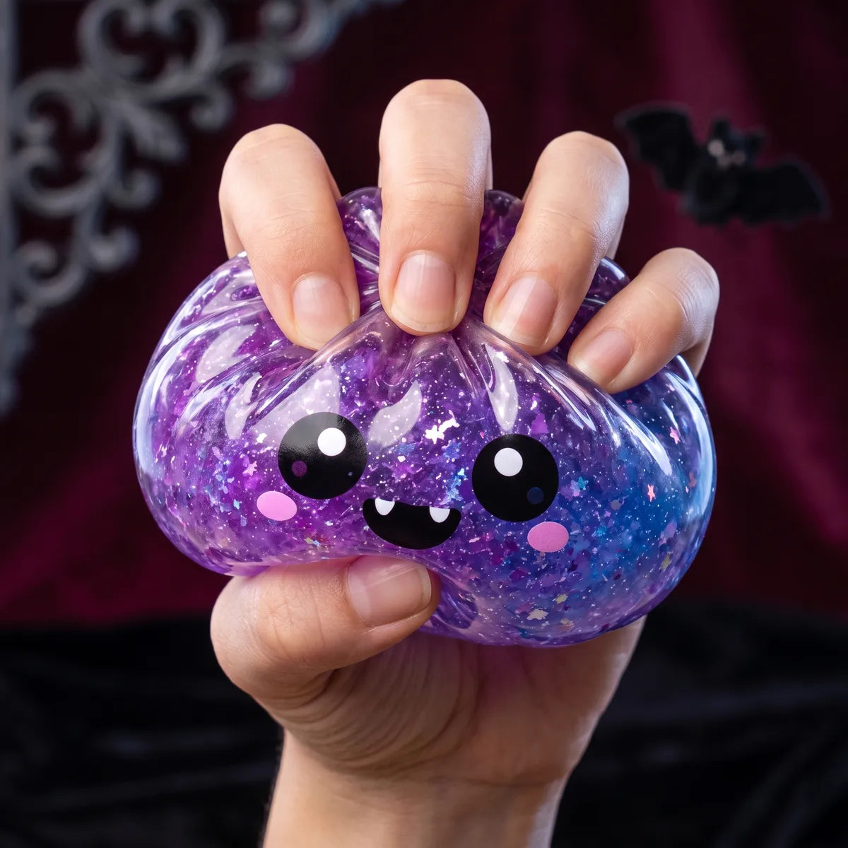 Fanged Vampire Halloween Dumpling Squishy — squishy dumpling toy