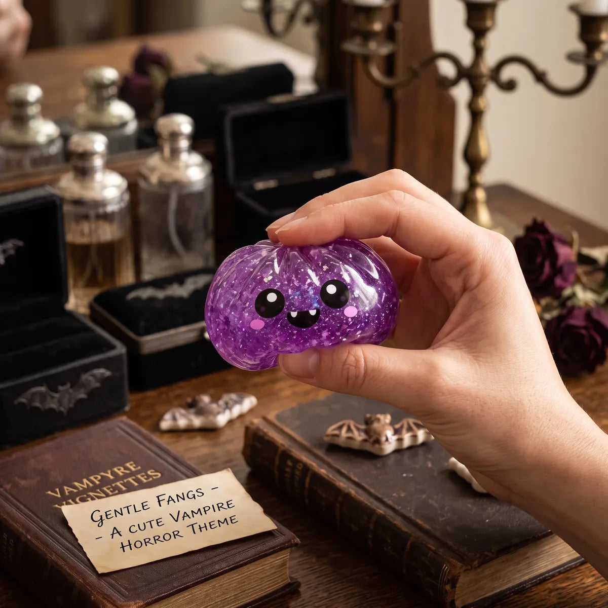 Fanged Vampire Halloween Dumpling Squishy — squishy dumpling toy