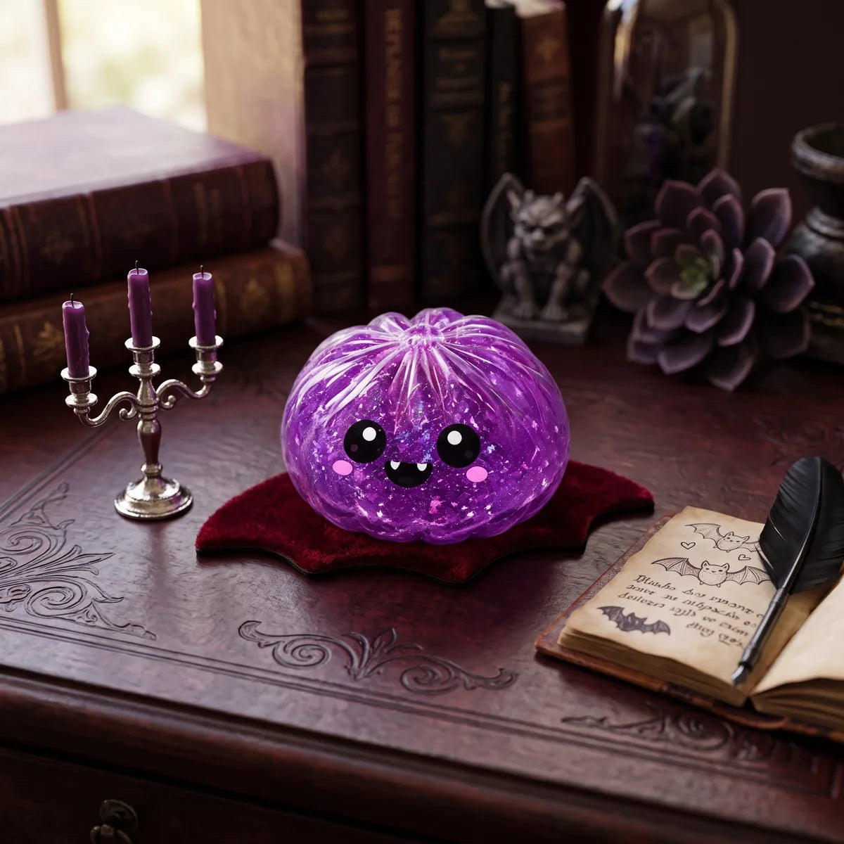 Fanged Vampire Halloween Dumpling Squishy — squishy dumpling toy
