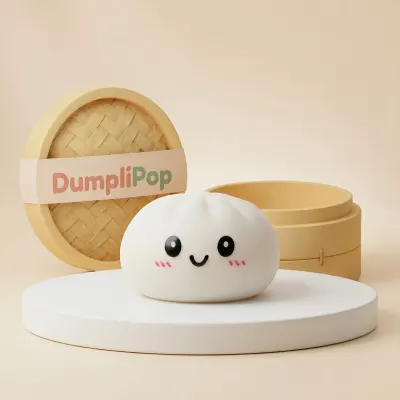 Snowy White Dumpling Squishy — squishy dumpling toy
