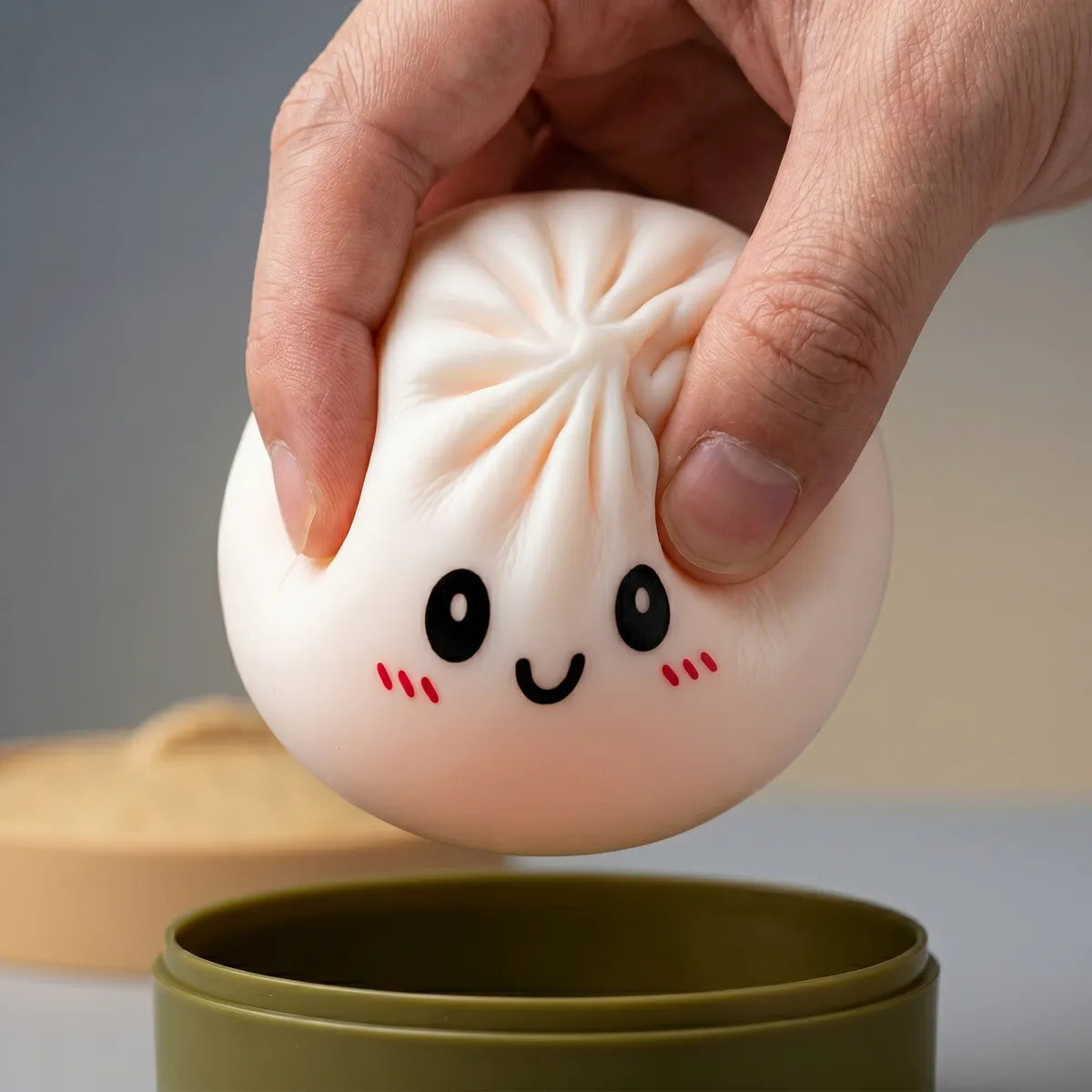 Snowy White Dumpling Squishy — squishy dumpling toy