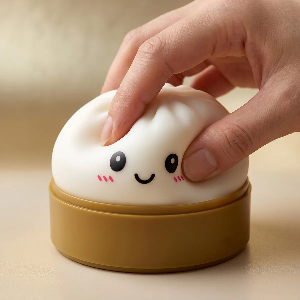 Snowy White Dumpling Squishy — squishy dumpling toy
