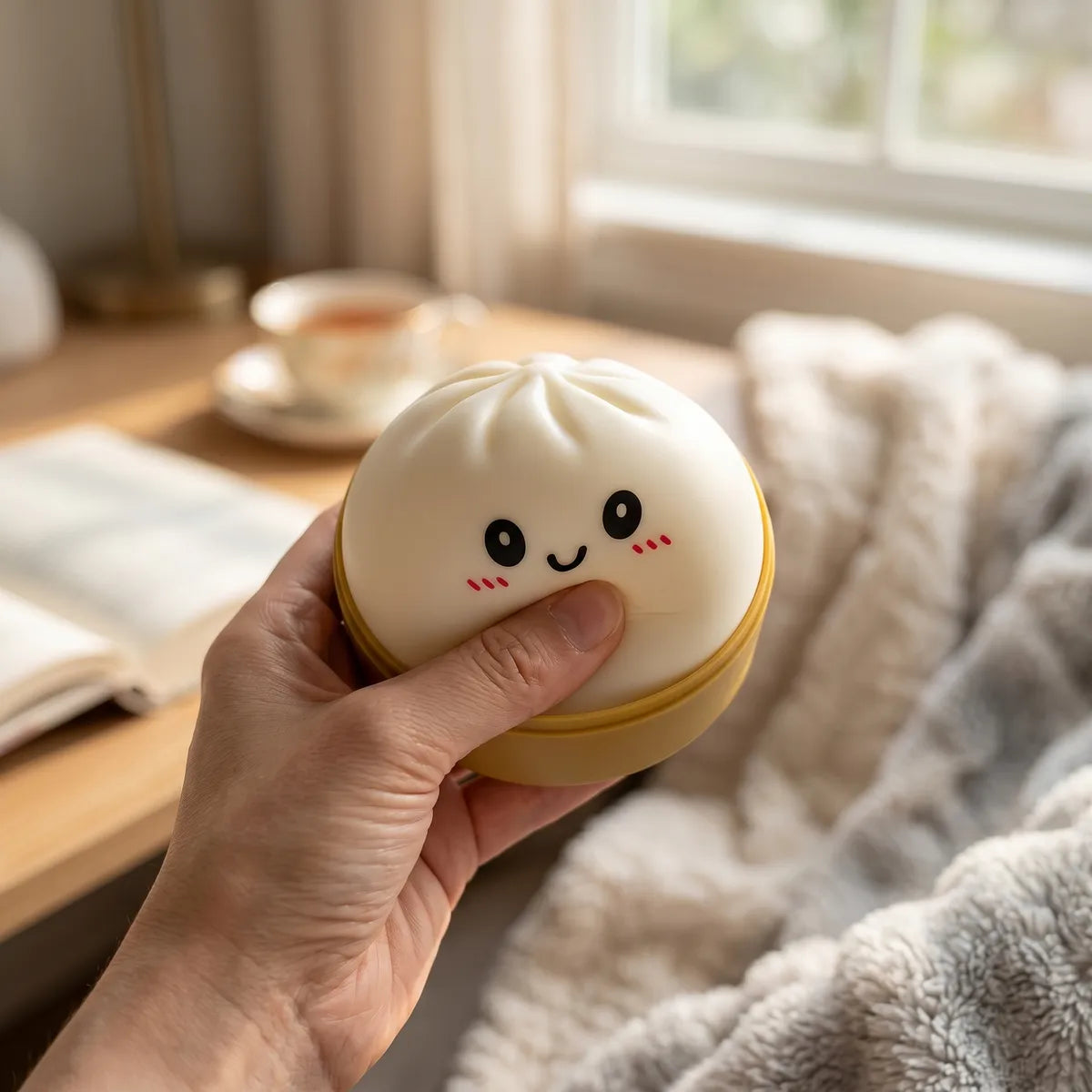 Snowy White Dumpling Squishy — squishy dumpling toy