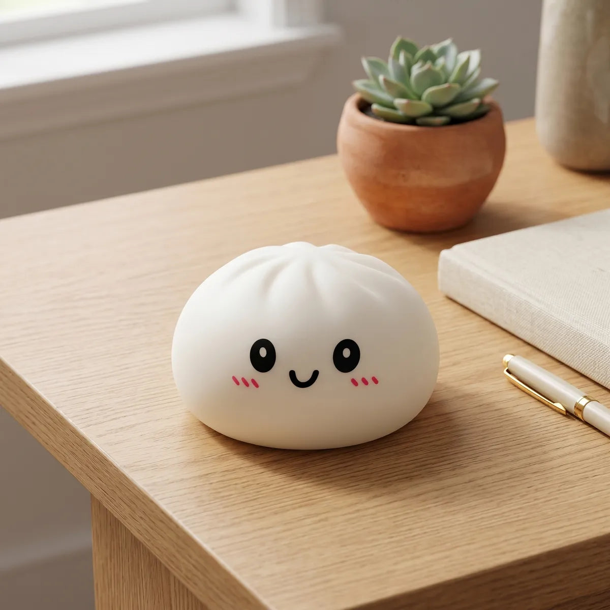 Snowy White Dumpling Squishy — squishy dumpling toy