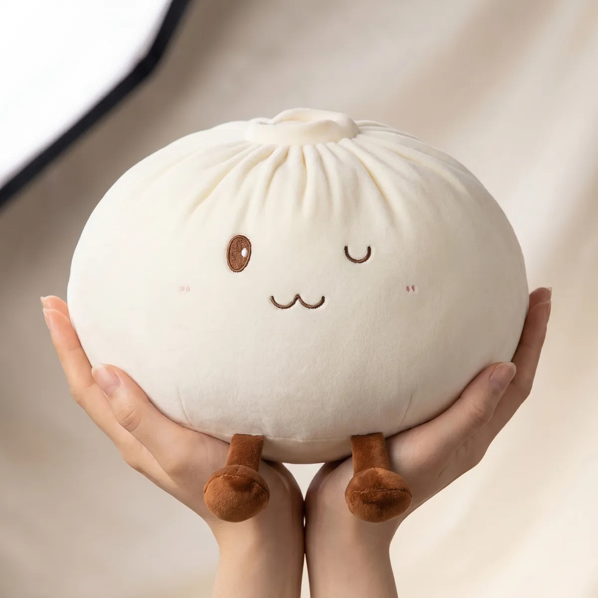 Huggable White Large Dumpling Squishy Toy — squishy dumpling toy