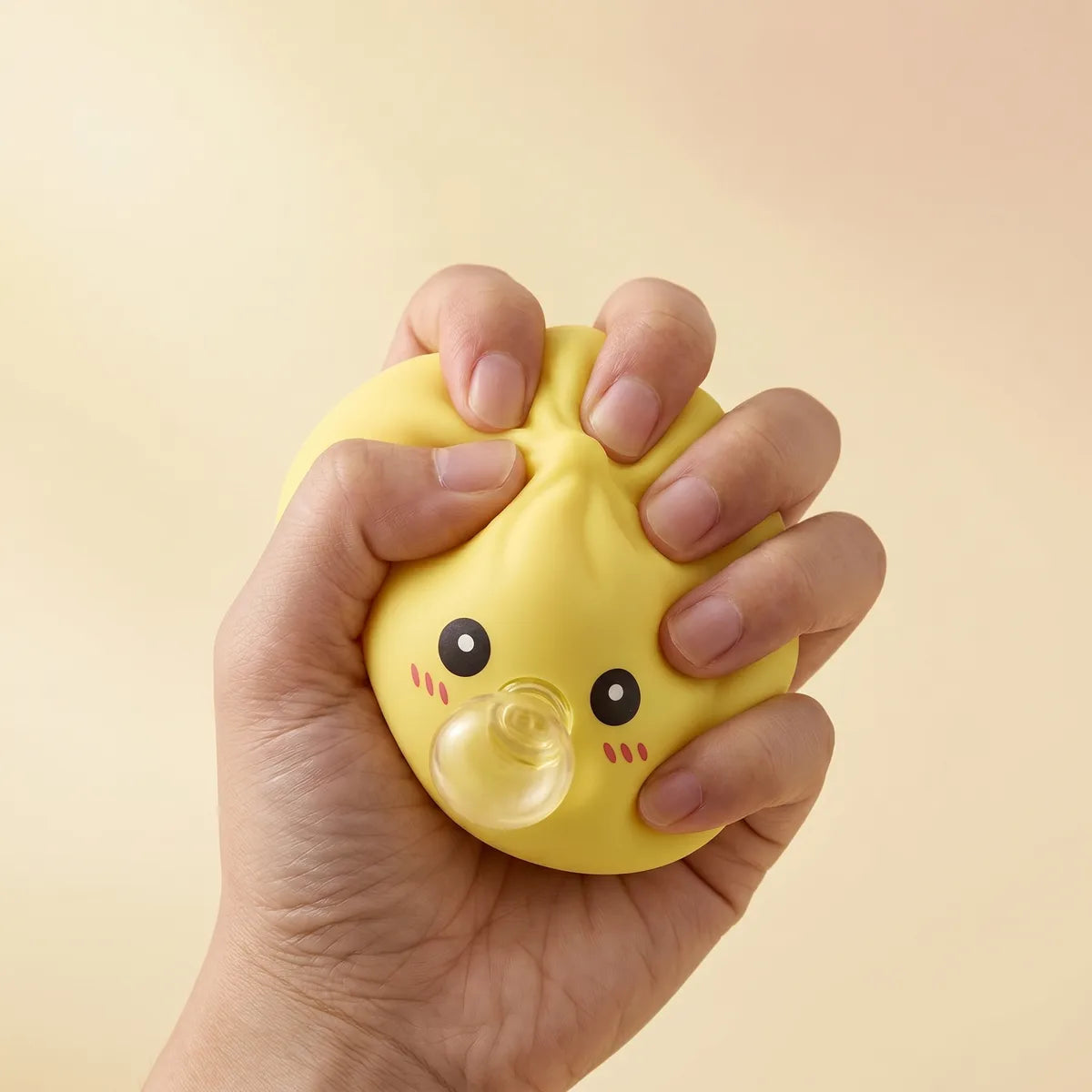 Jumbo Yellow Blow Dumpling Squishy — squishy dumpling toy