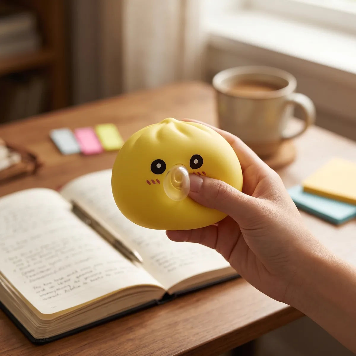 Jumbo Yellow Blow Dumpling Squishy — squishy dumpling toy