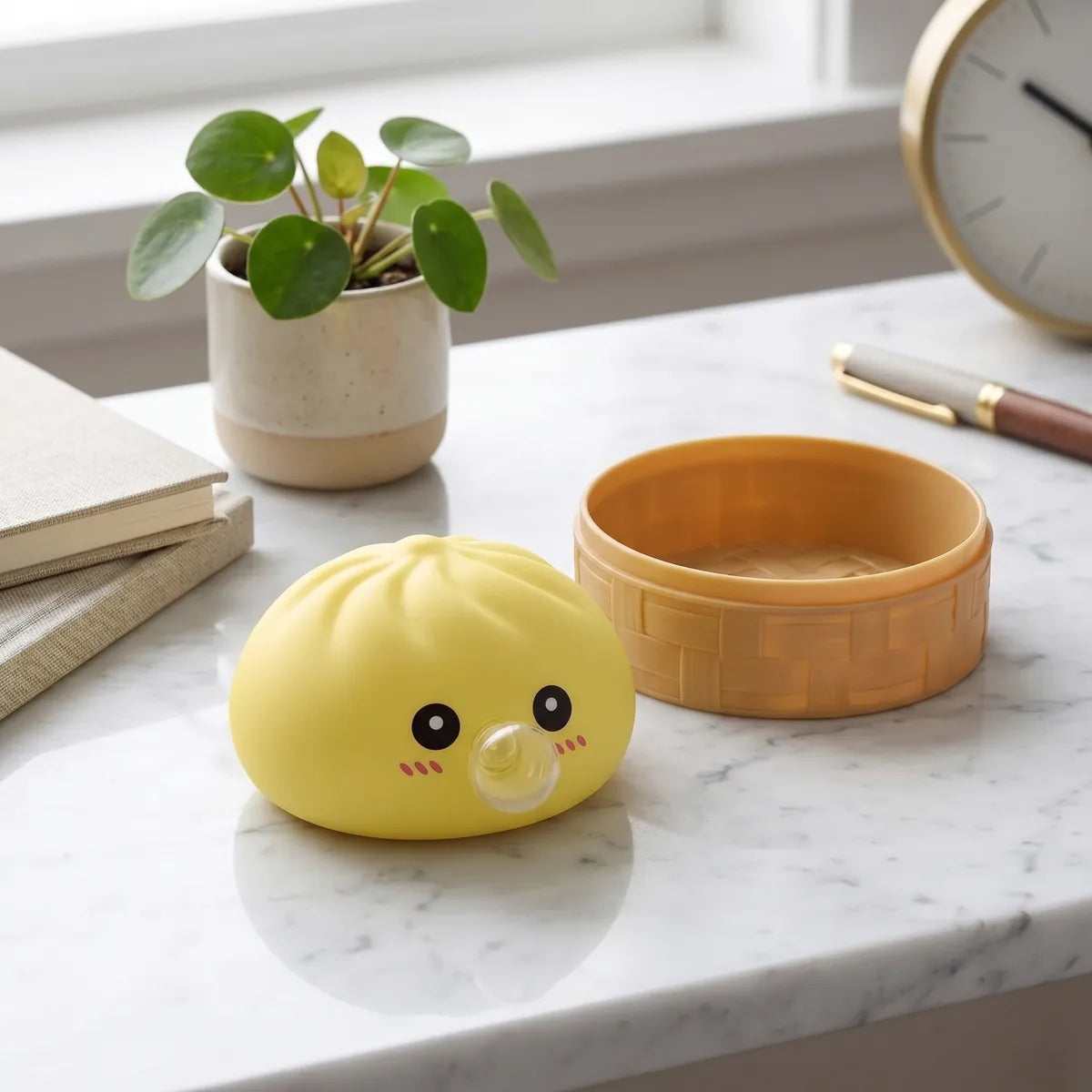Jumbo Yellow Blow Dumpling Squishy — squishy dumpling toy