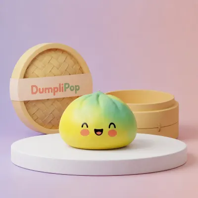Sunset Yellow Fade Dumpling Squishy — squishy dumpling toy