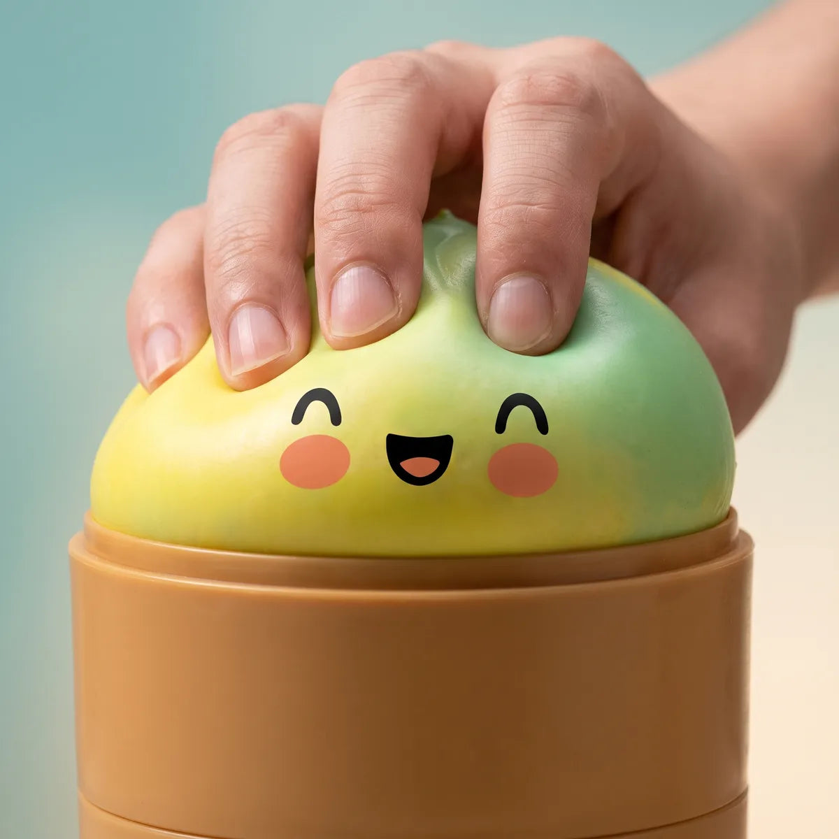 Sunset Yellow Fade Dumpling Squishy — squishy dumpling toy