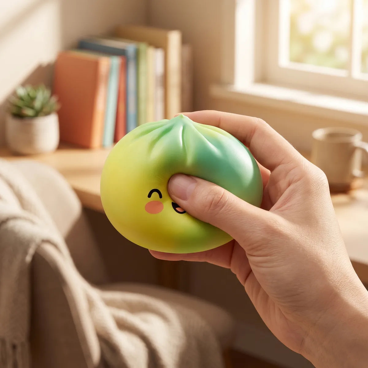 Sunset Yellow Fade Dumpling Squishy — squishy dumpling toy