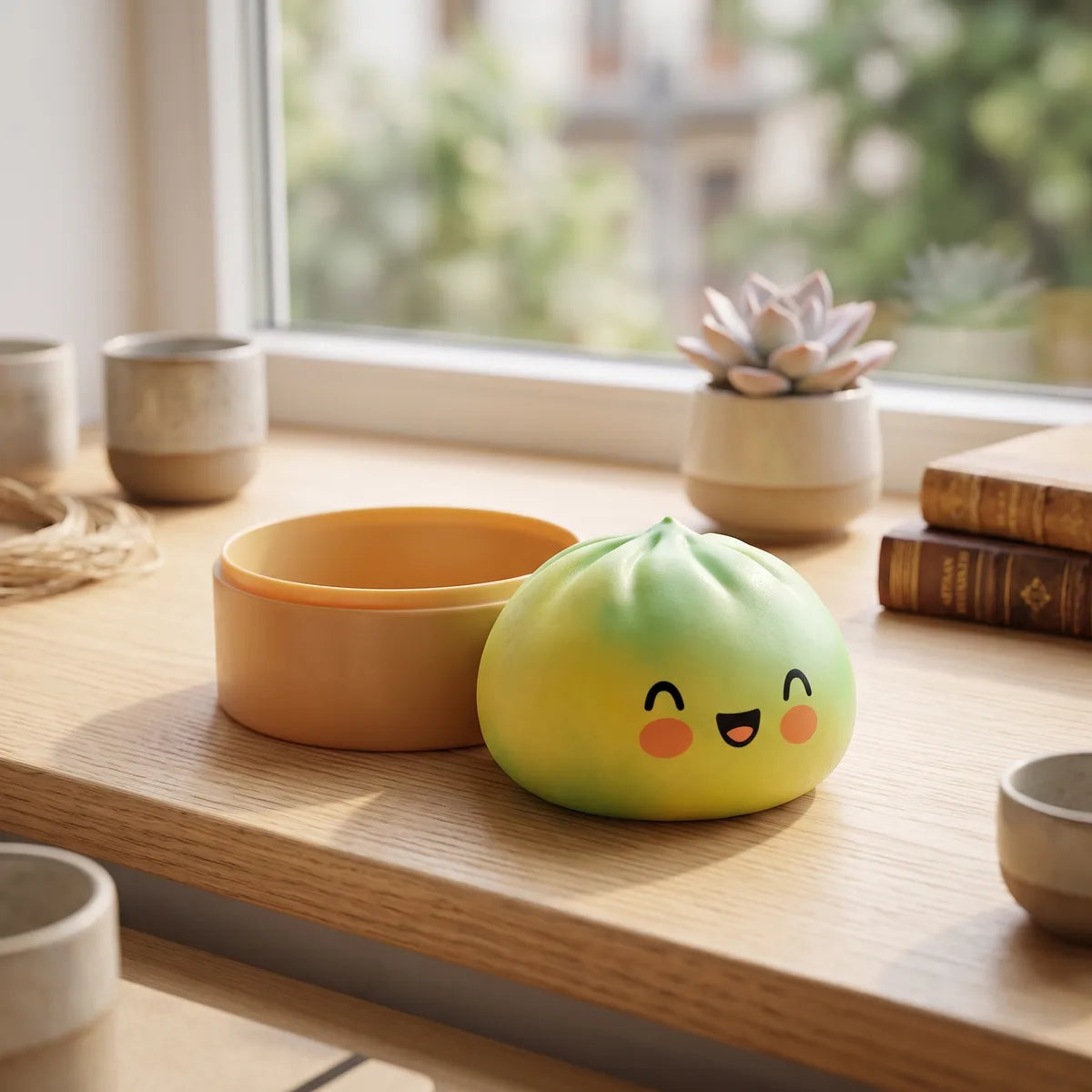 Sunset Yellow Fade Dumpling Squishy — squishy dumpling toy