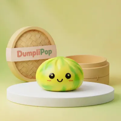 Zesty Yellow Tie Dye Dumpling Squishy — squishy dumpling toy
