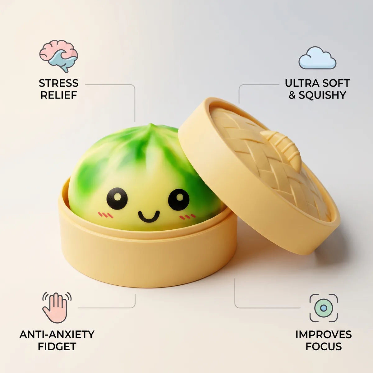 Zesty Yellow Tie Dye Dumpling Squishy — squishy dumpling toy