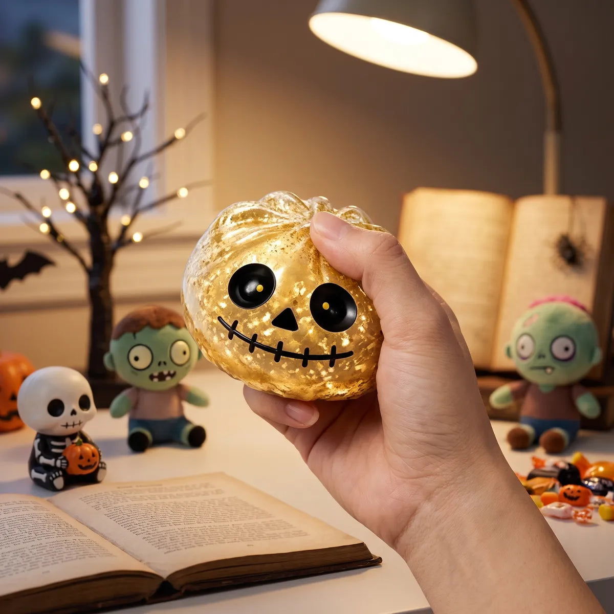 Golden Zombie Halloween Dumpling Squishy — squishy dumpling toy